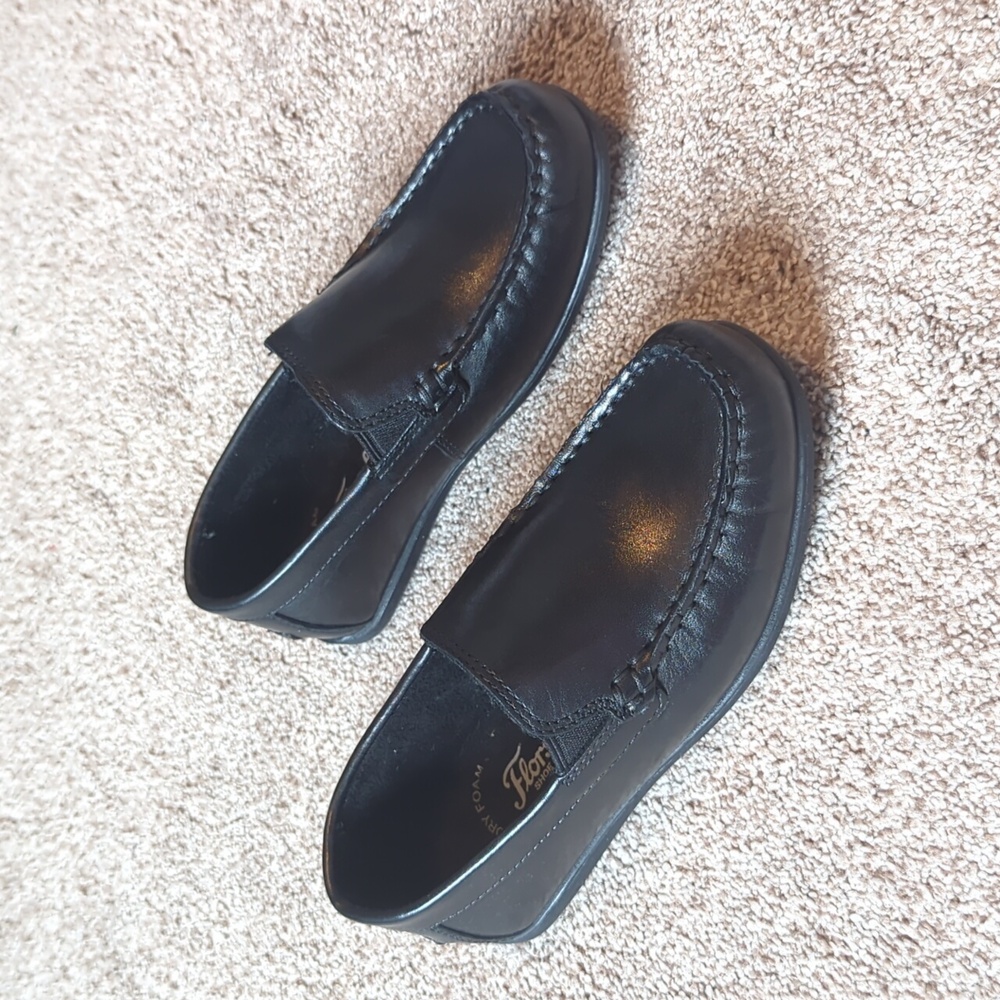 FLORSHEIM kids Jasper Venetian youth black slip on loafer shoes